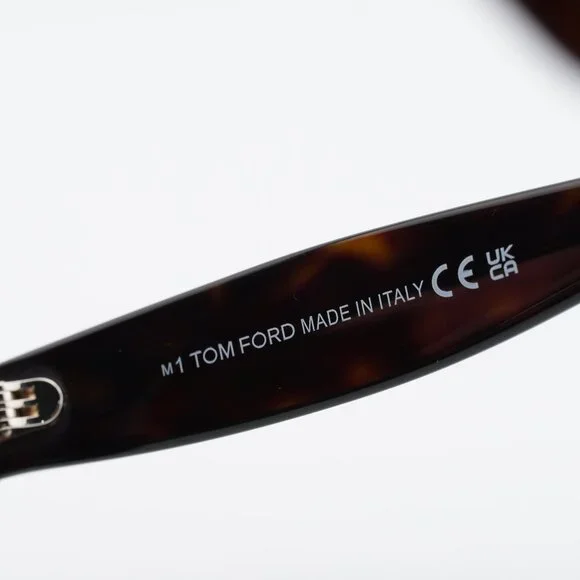 Tom Ford Ren FT1155 52F Sunglasses Havana Square Frame, Brown Lenses